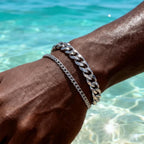 Cuban Bracelet Set (Silver)
