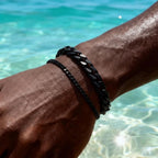 Cuban Bracelet Set (Black)