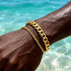 Cuban Bracelet Set (Gold)