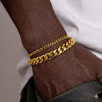 Cuban Bracelet Set (Gold)