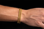 Cuban & Rope Bracelet Set (Gold)