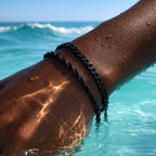 Cuban & Rope Bracelet Set (Black)