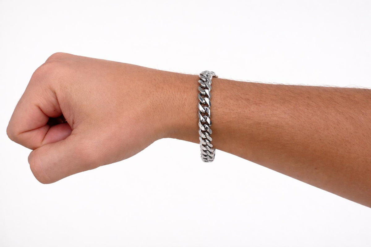 Cuban Bracelet (Silver) 9mm