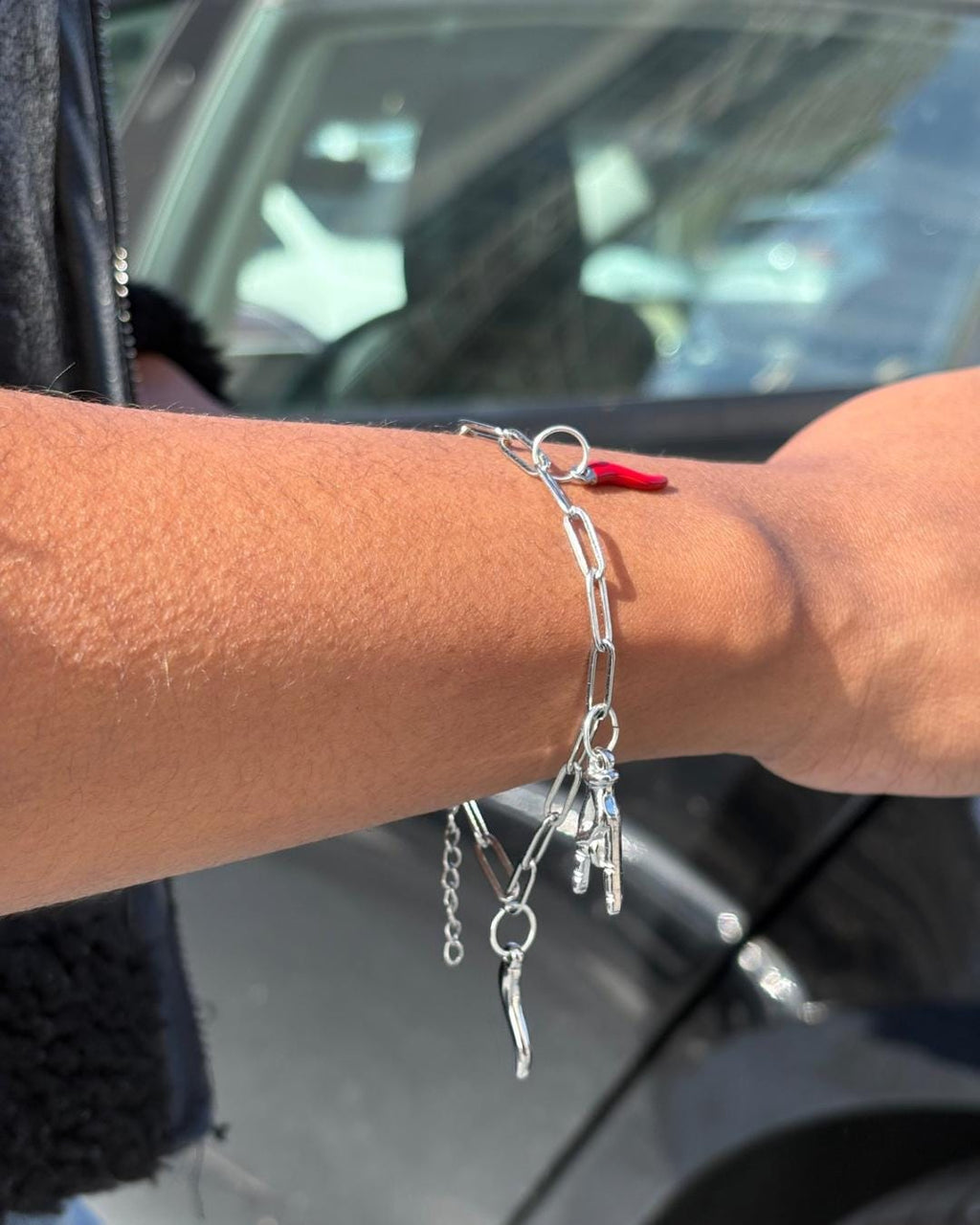 Italian Horn Bracelet (Silver)
