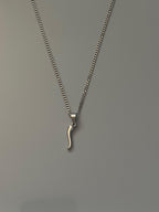 Italian Horn on Cuban Chain (Silver)
