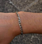Figaro, Rope & Wheat Bracelet Set (Silver)