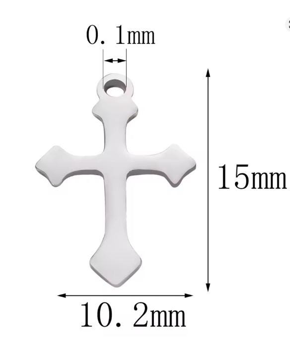 Mini Cross Pendant (Silver)