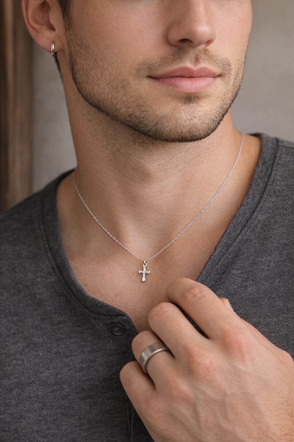 Mini Cross Pendant (Silver) – More Than Armor