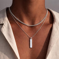 Geometric Bar Necklace (Silver)