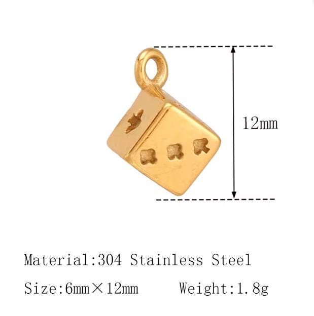 Lucky Dice Pendant (Gold)