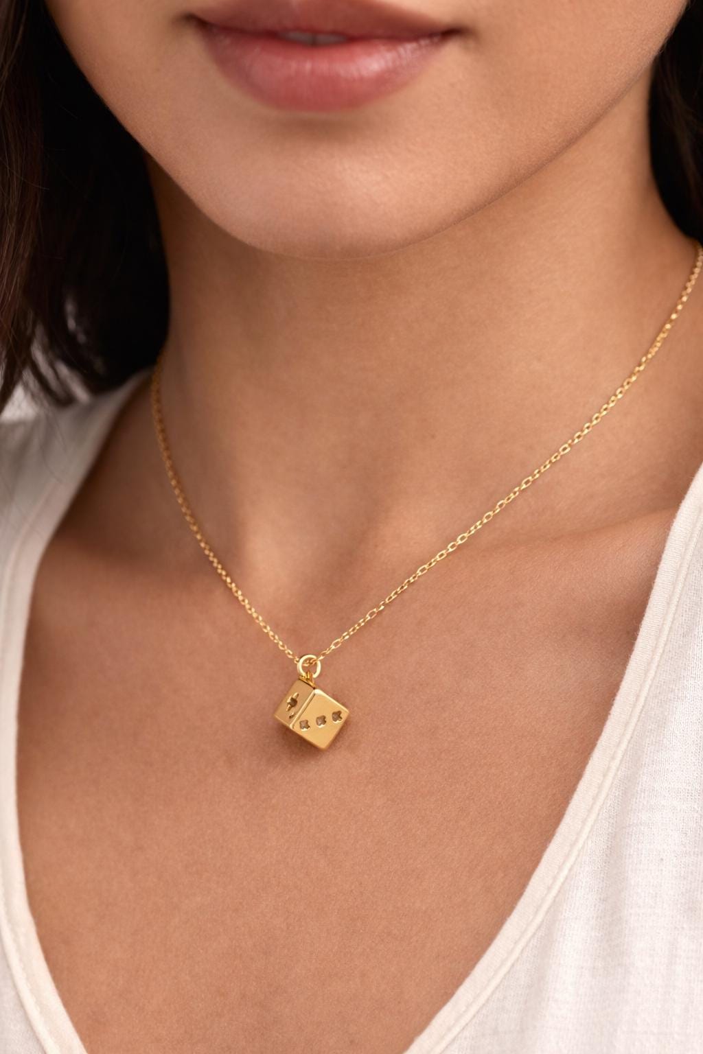 Lucky Dice Pendant (Gold)