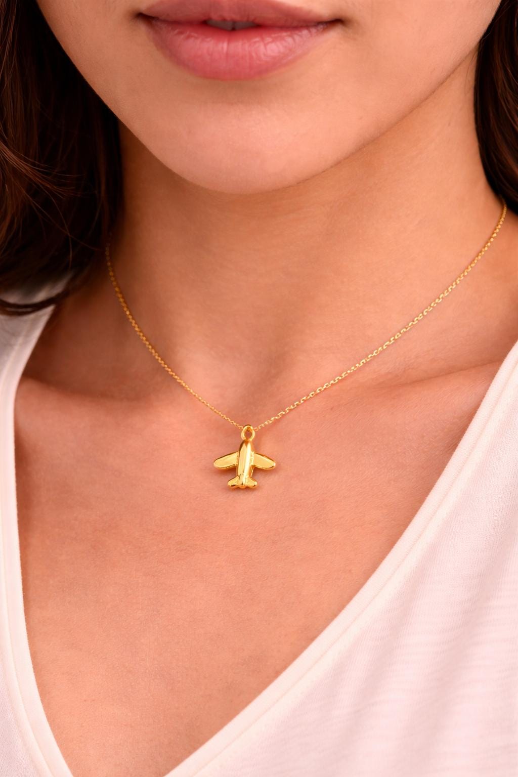 Airplane Pendant (Gold)