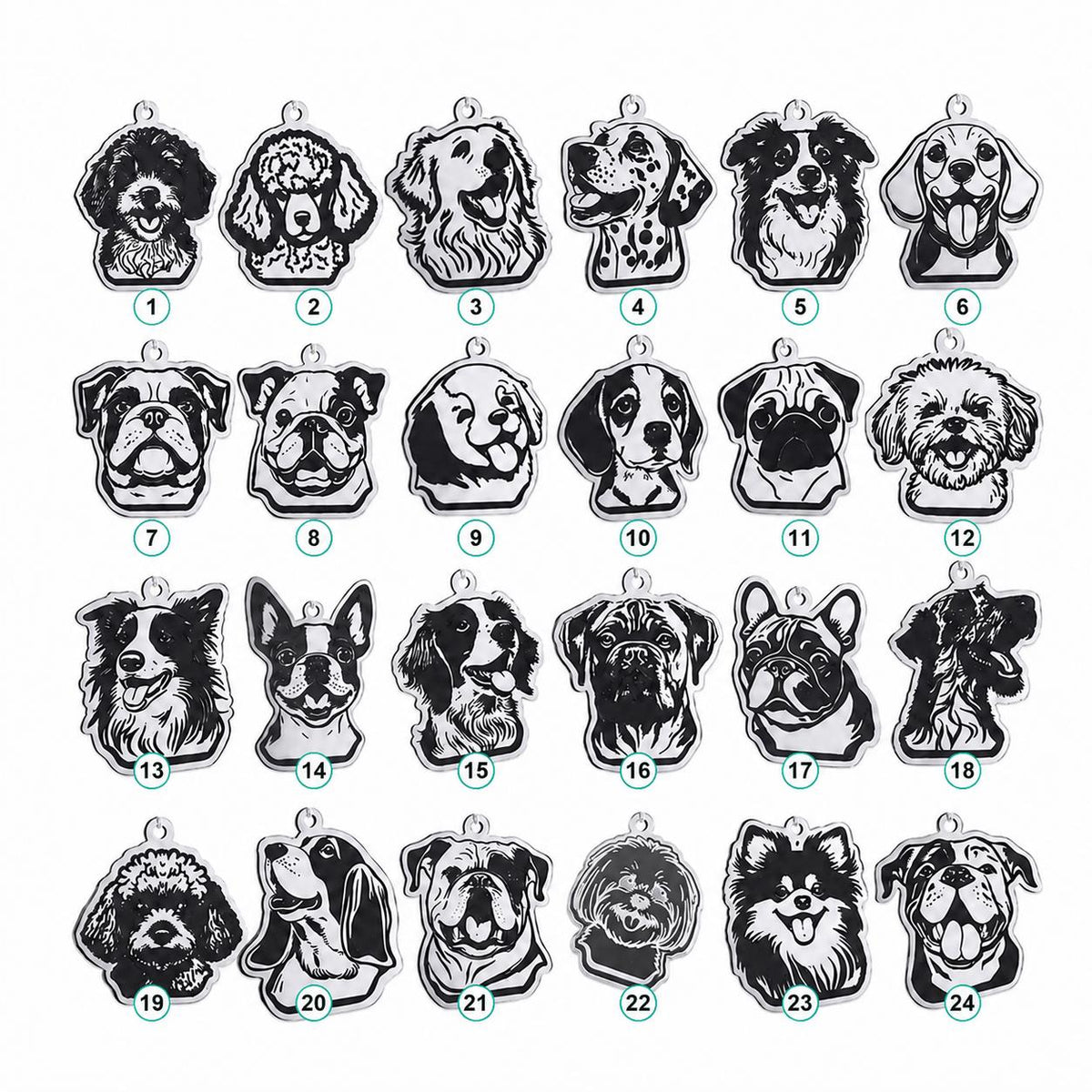 Dog Breed Charm (Silver)