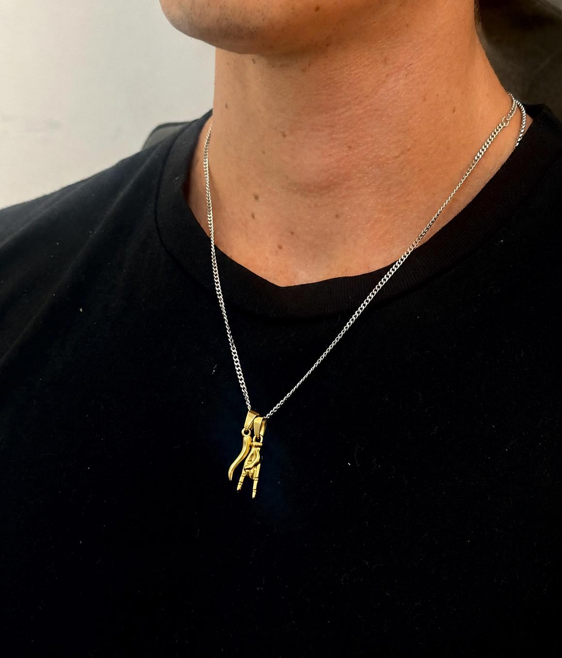 Mano Cornuto & Horn (Gold)
