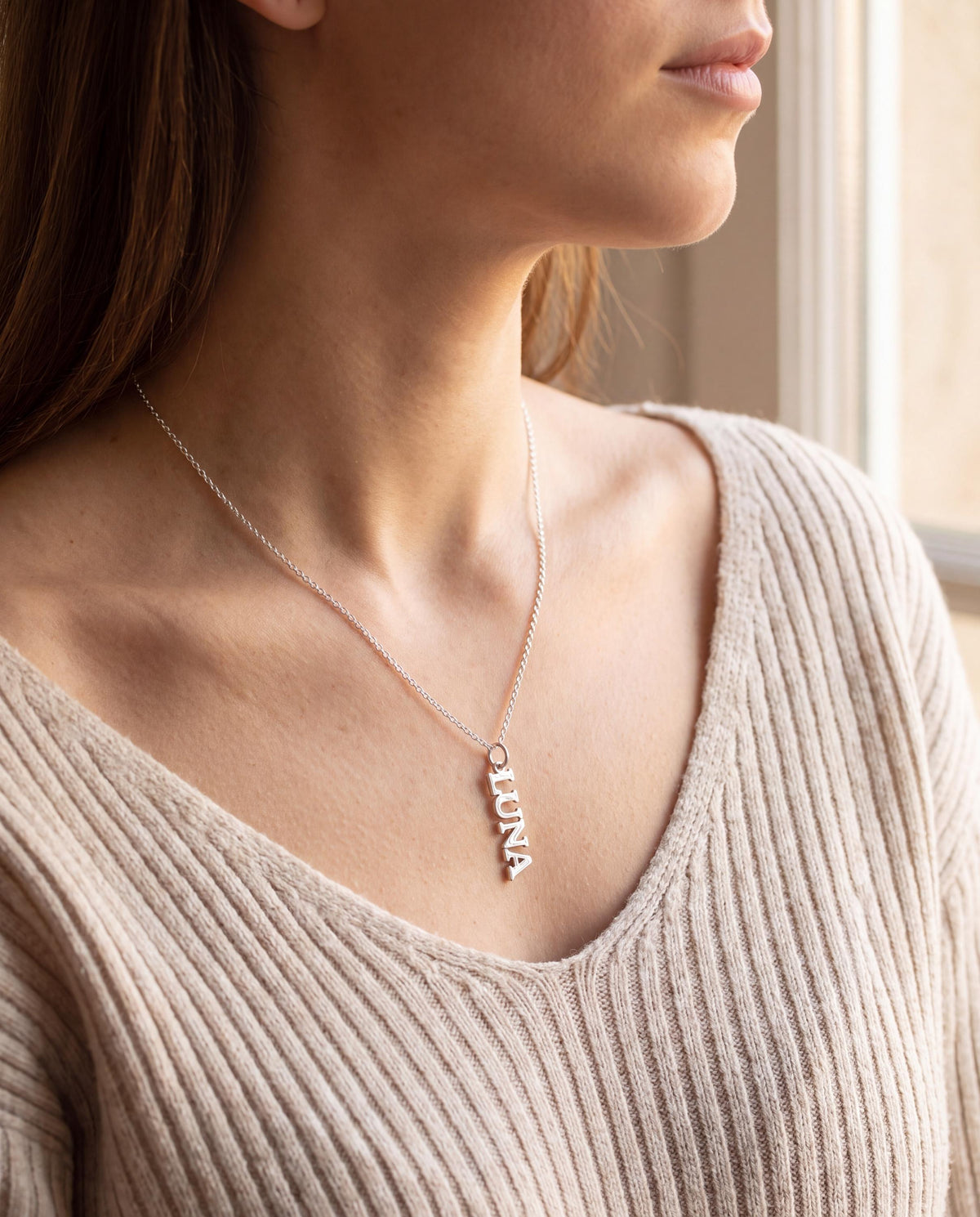 Custom Name Necklace (Silver)