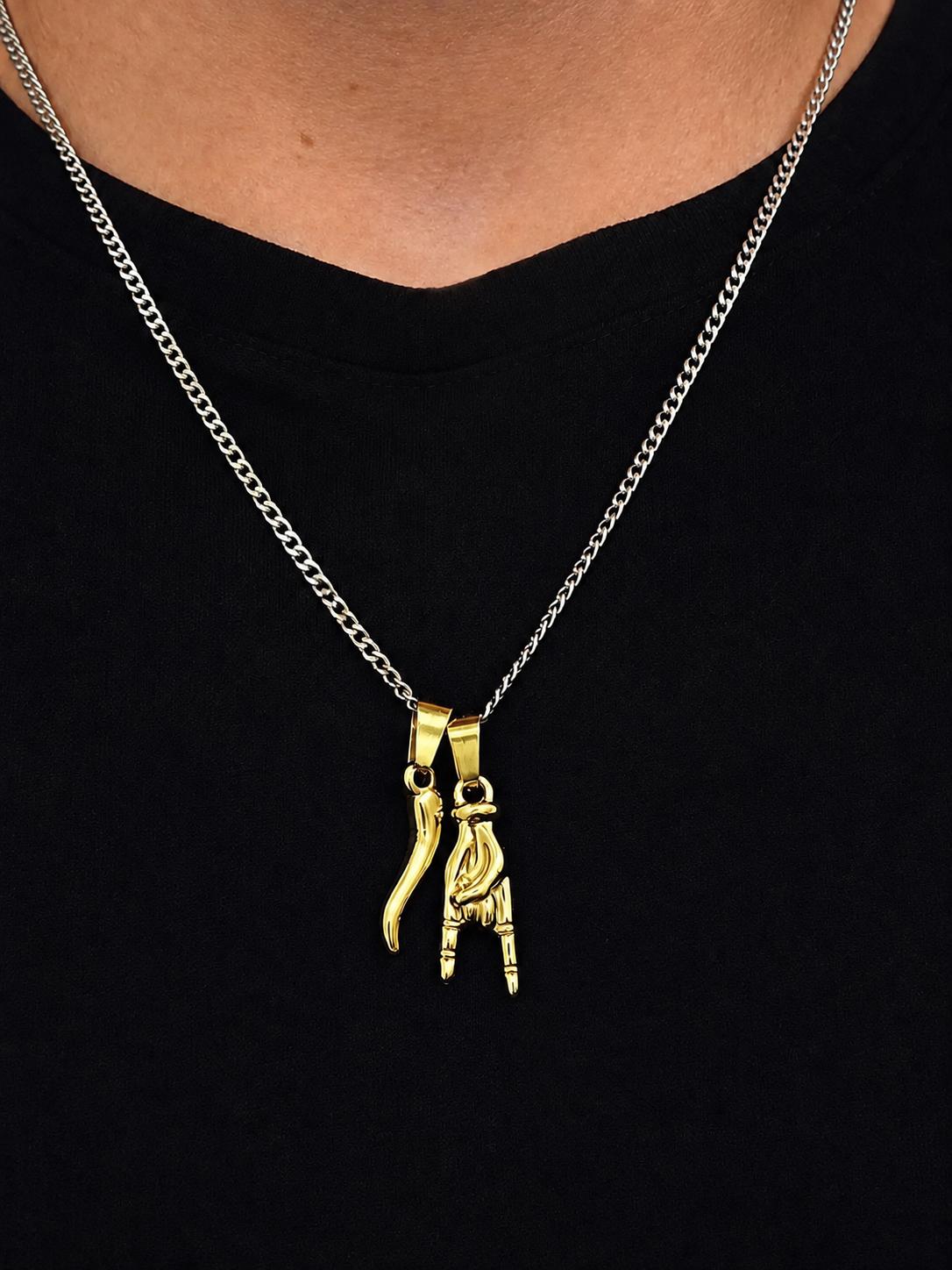 Mano Cornuto & Horn (Gold)