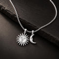 Sun & Moon Pendant Set (Silver)