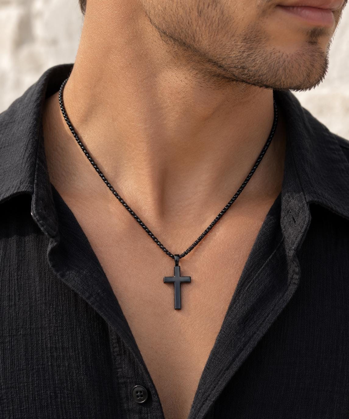 Cross Pendant (Black)