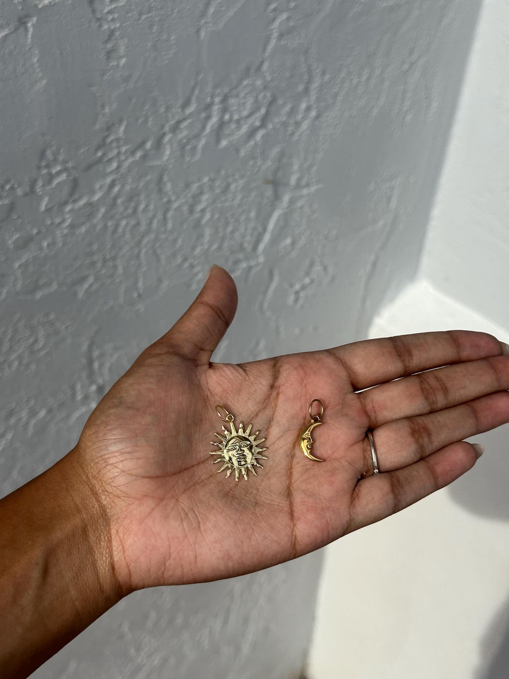 Sun & Moon Pendant Set (Gold)