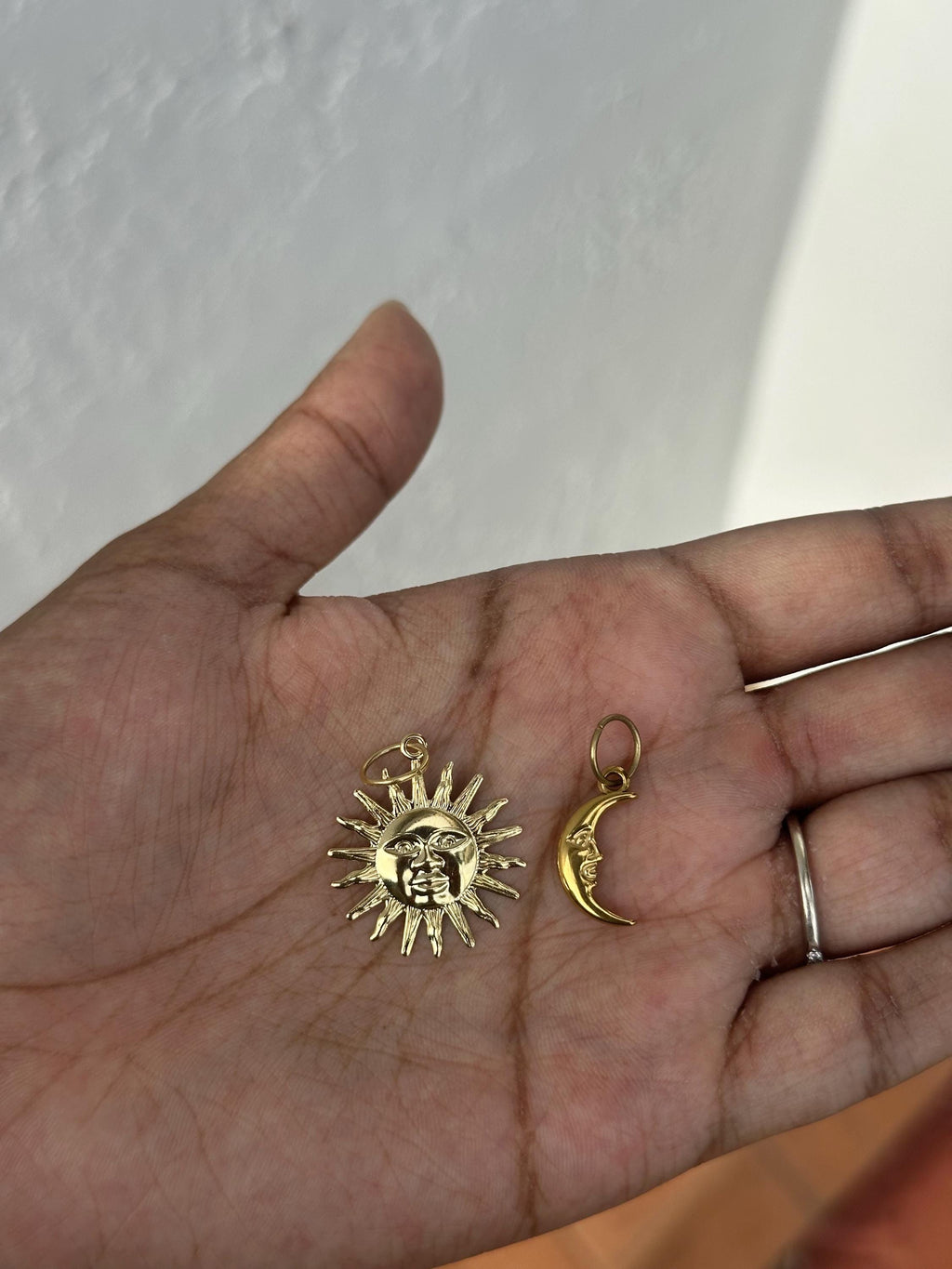 Sun & Moon Pendant Set (Gold)